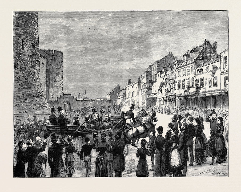 Detail of The Approaching Royal Marriage: Arrival of Princess Helen and Prince Leopold at Windsor by Anonymous