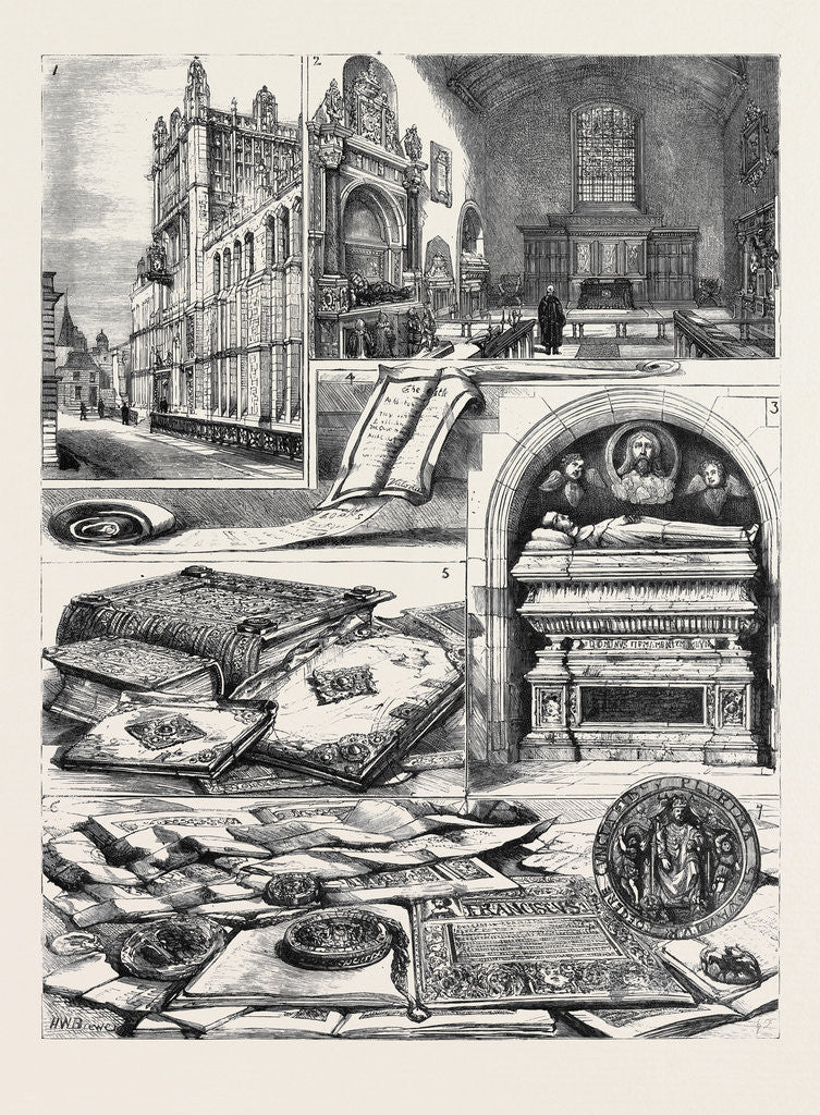 Detail of The Rolls' House and Public Record Office by Anonymous