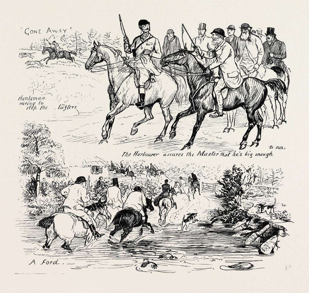 Detail of At a Deer Hunt on Exmoor by Anonymous