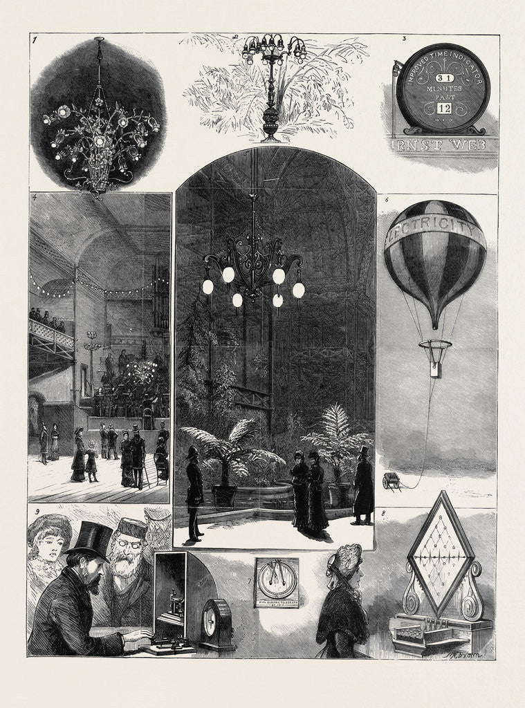 Detail of The Crystal Palace Electrical Exhibition by Anonymous
