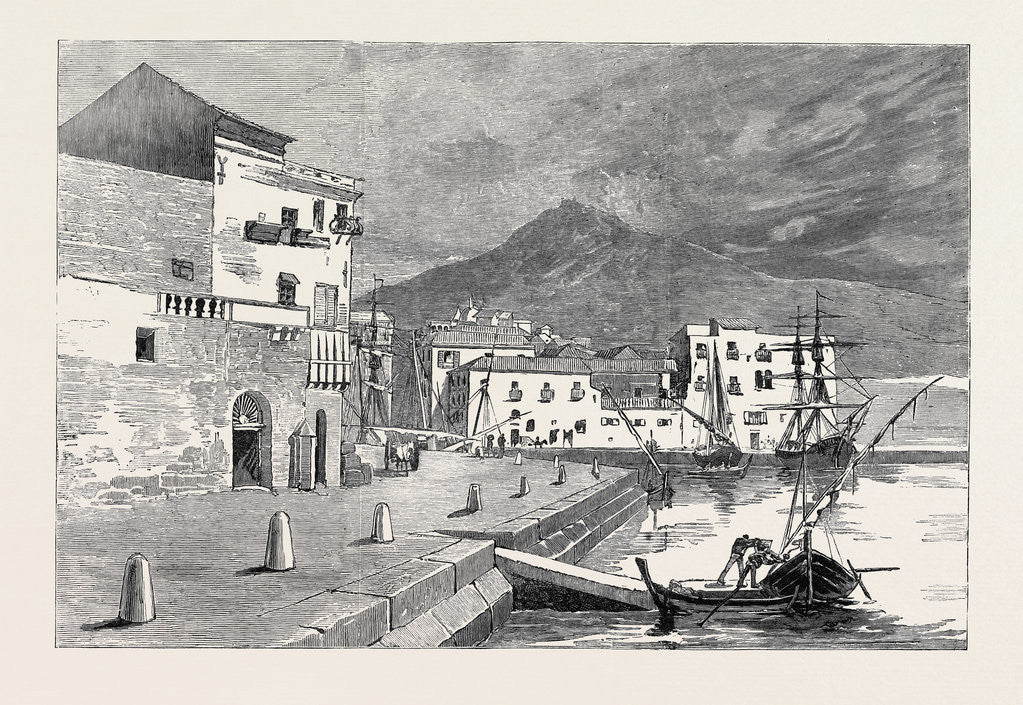 Detail of Round the World Yachting in the Ceylon; Palermo by Anonymous