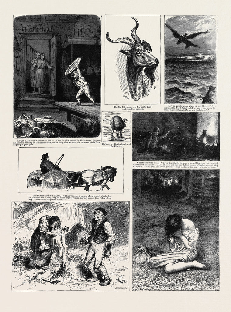Detail of Round the Yule Log: Norwegian Folk and Fairy Tales by Anonymous