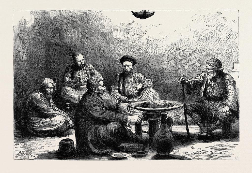 Detail of A Christmas Dinner in a Turkish Prison, Constantinople by Anonymous