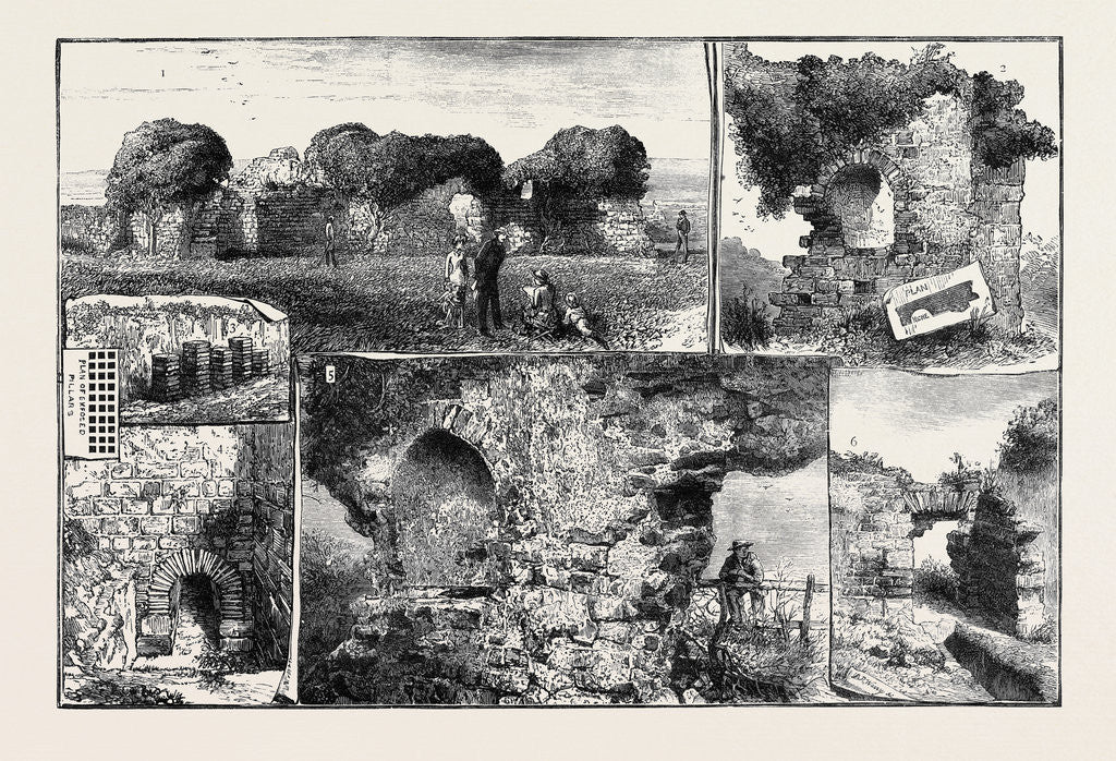 Detail of Roman Remains at Walls Castle, Cumberland by Anonymous