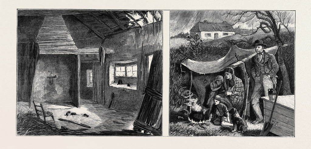 Detail of Within and Without, Results of the No Rent Policy, Castle Island, County Kerry, Ireland by Anonymous