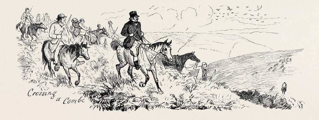 Detail of A Deer Hunt on Exmoor by Anonymous