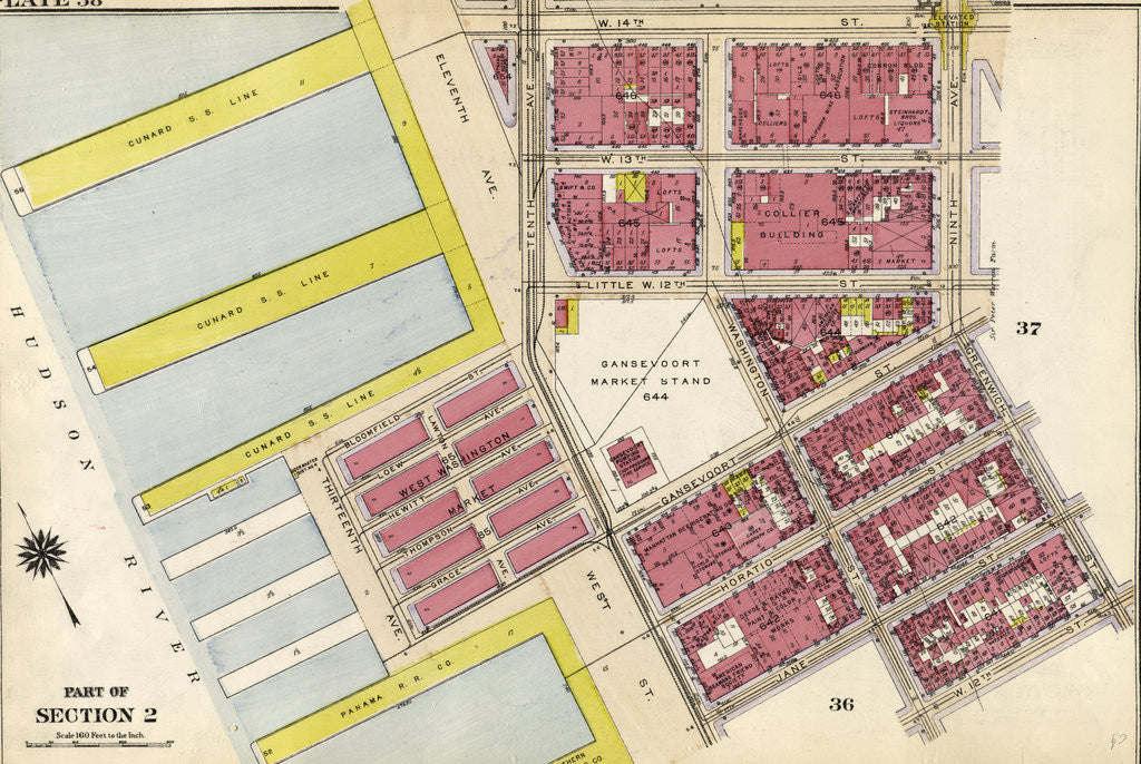 Detail of Part of Section 2: New York by Anonymous