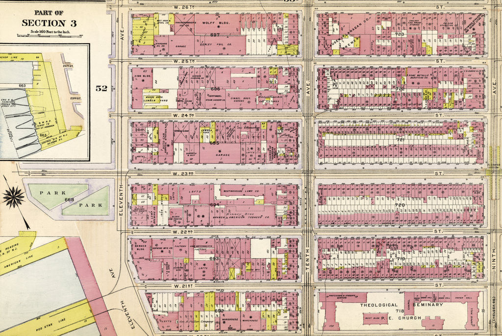 Detail of Part of Section 3: Plate47, New York by Anonymous