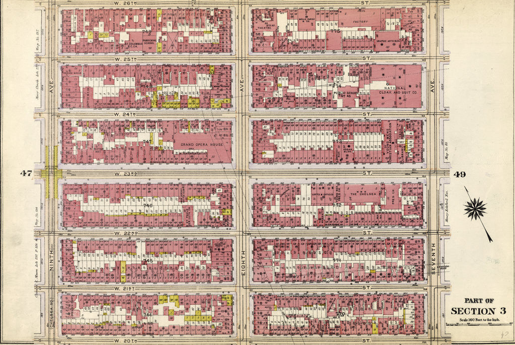 Detail of Part of Section 3: New York by Anonymous