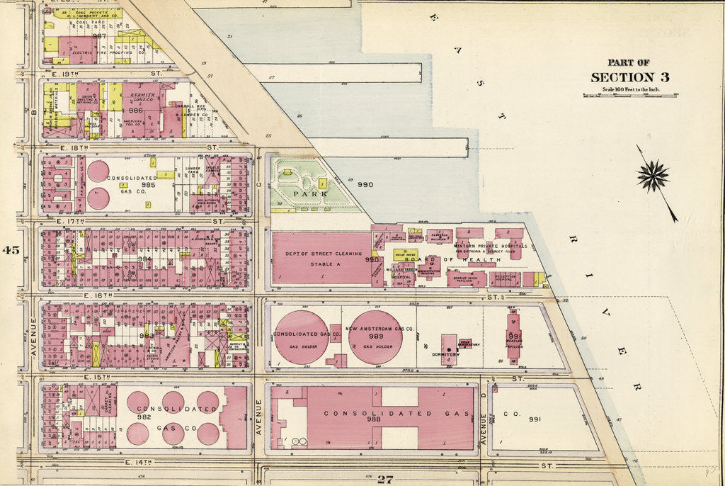 Detail of Part of Section 3: New York by Anonymous