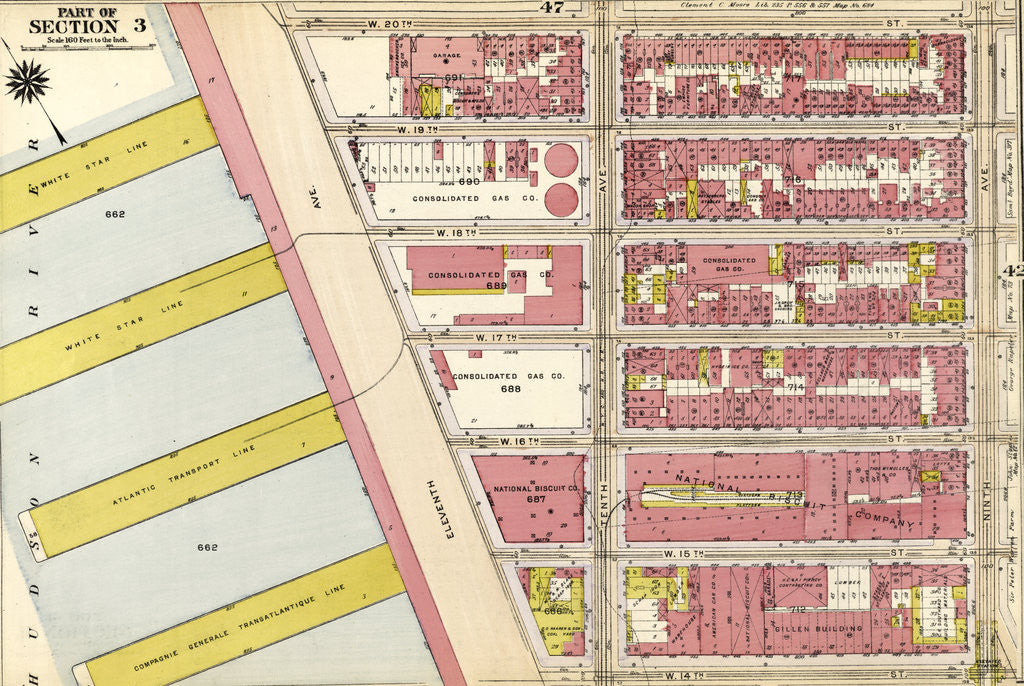 Detail of Part of Section 3: New York by Anonymous