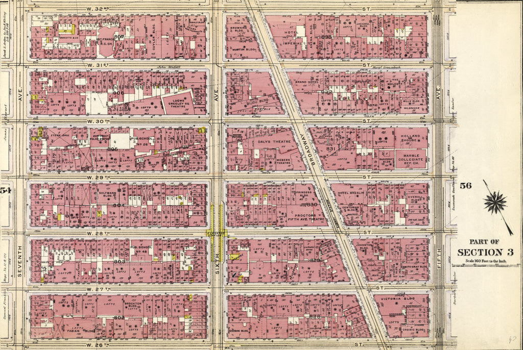 Detail of Part of Section 3: New York by Anonymous