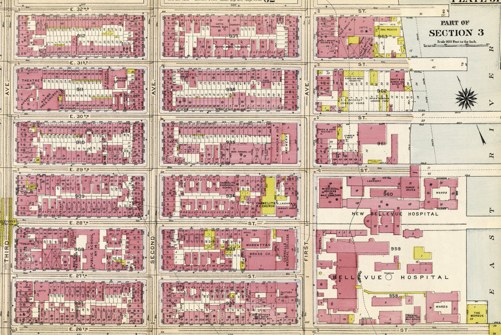 Detail of Part of Section 3: New York by Anonymous