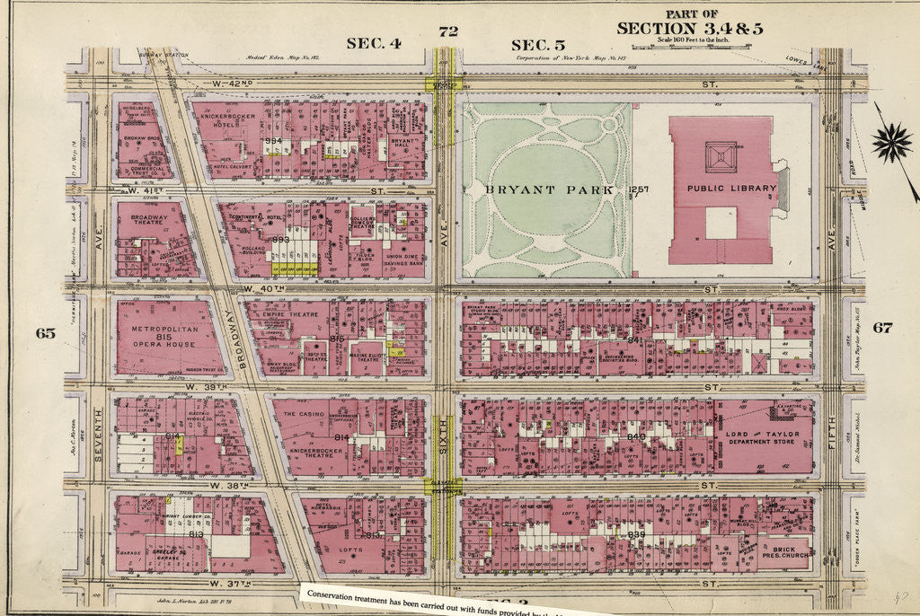 Detail of Part of Sections 3, 4 & 5: New York by Anonymous