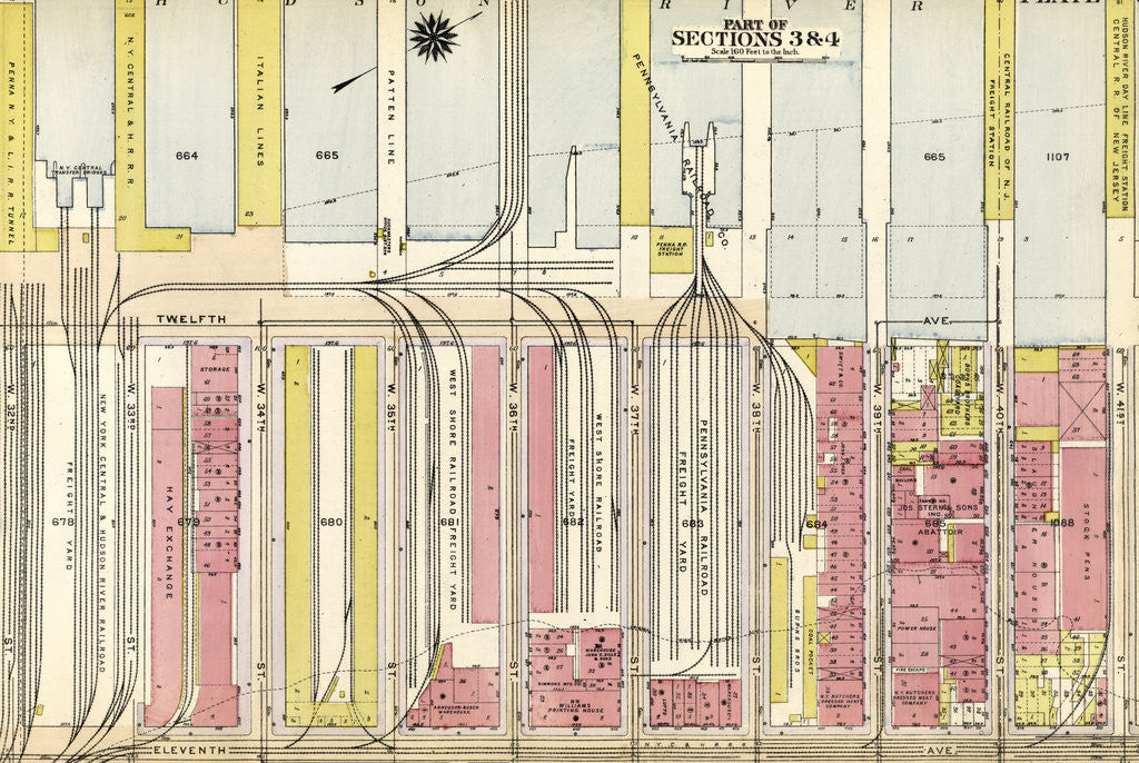 Detail of Part of Sections 3 & 4: New York by Anonymous