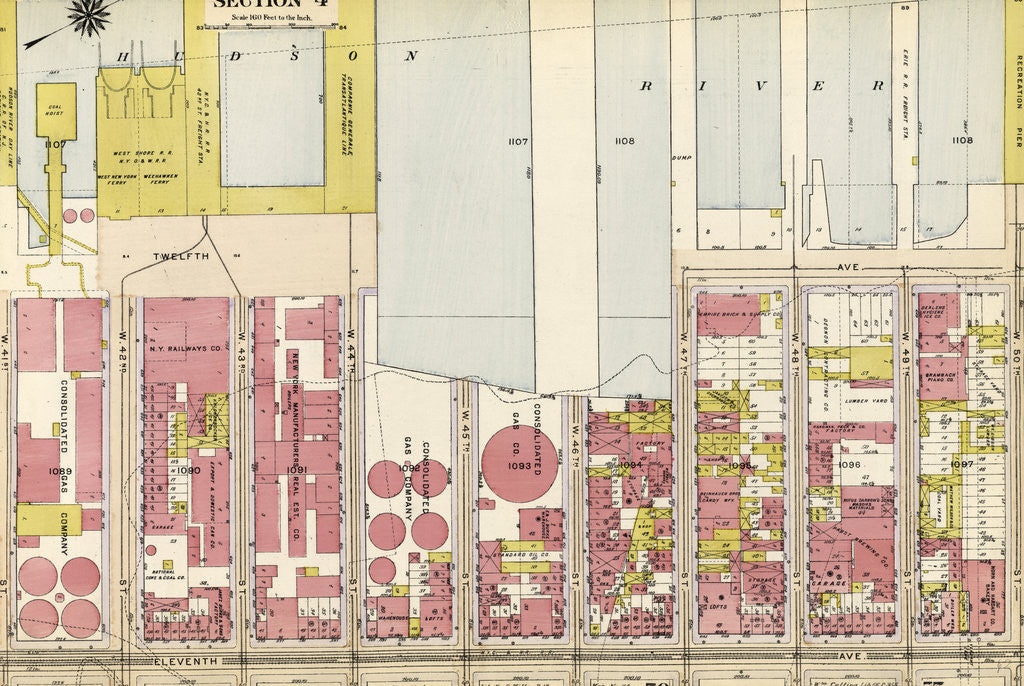 Detail of Part of Sections 3, 4 & 5: New York by Anonymous