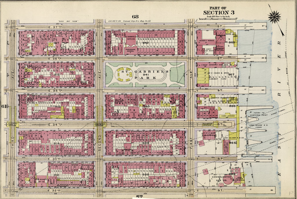 Detail of Part of Section 3: New York by Anonymous