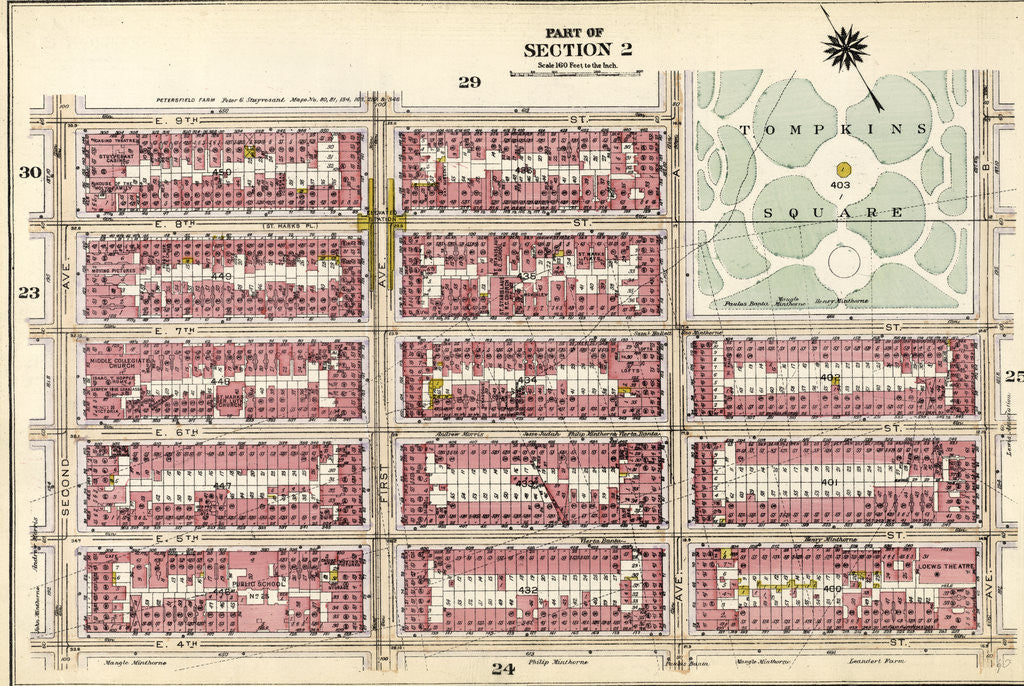 Detail of Part of Section 2: New York by Anonymous