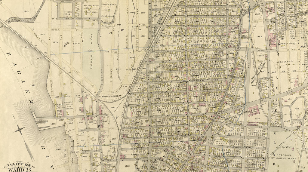 Detail of Part of Ward 23, New York City by Anonymous