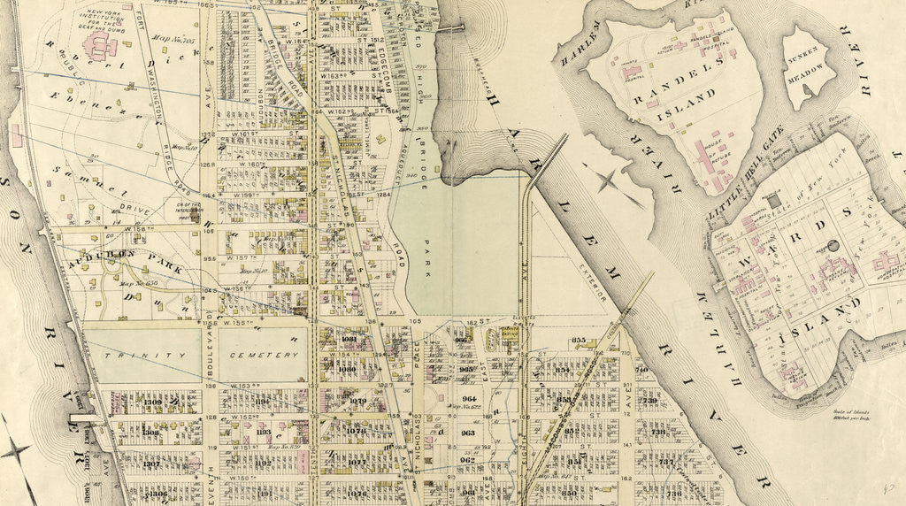 Detail of Part of Ward 12, New York City by Anonymous