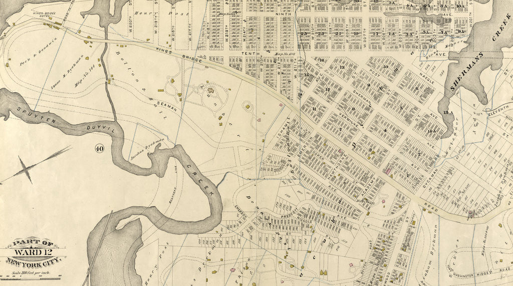 Detail of Part of Ward 12, New York City by Anonymous