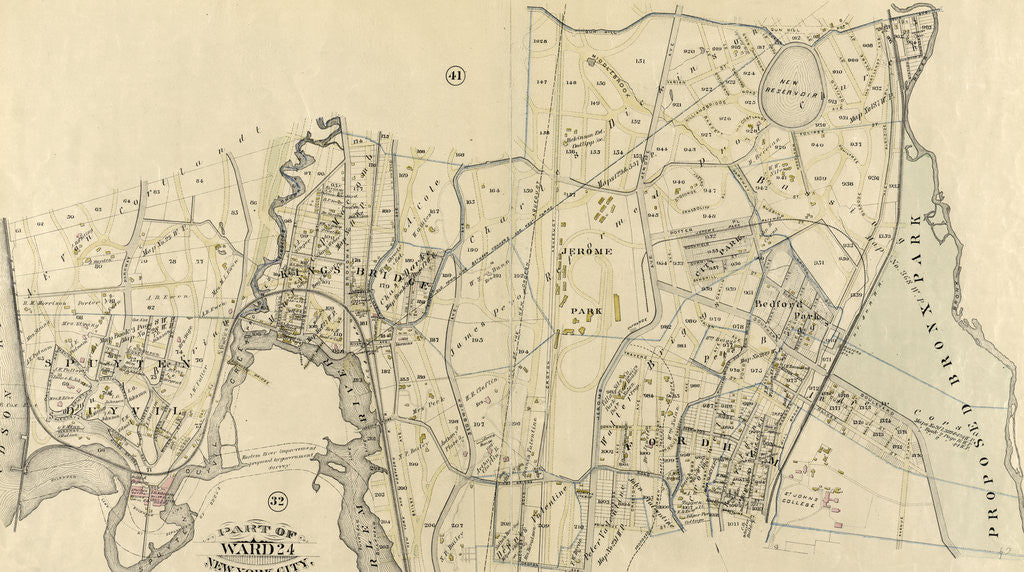 Detail of Part of Ward 24, New York City by Anonymous