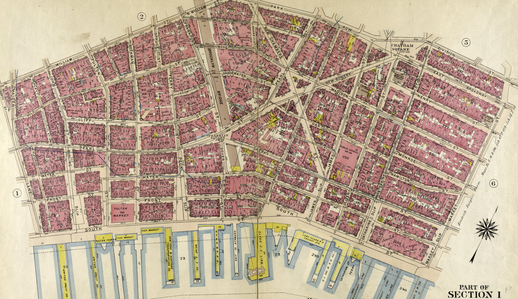Detail of Part of Section 1: New York City by Anonymous