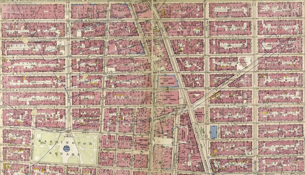 Detail of Part of Section 2: New York City by Anonymous