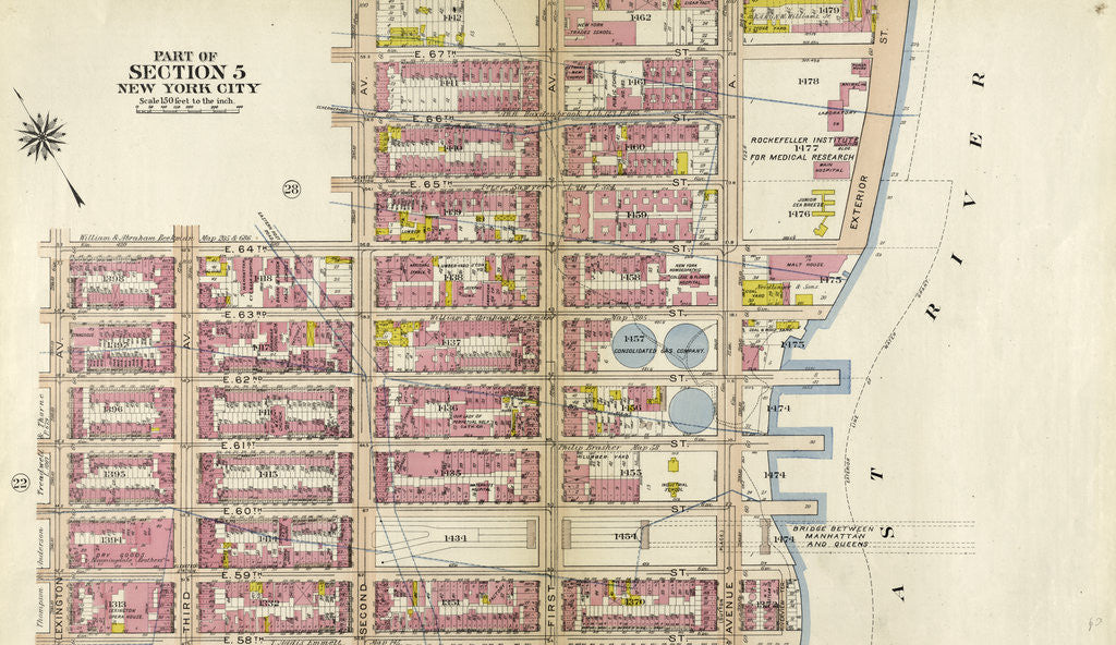 Detail of Part of Section 5: New York City by Anonymous