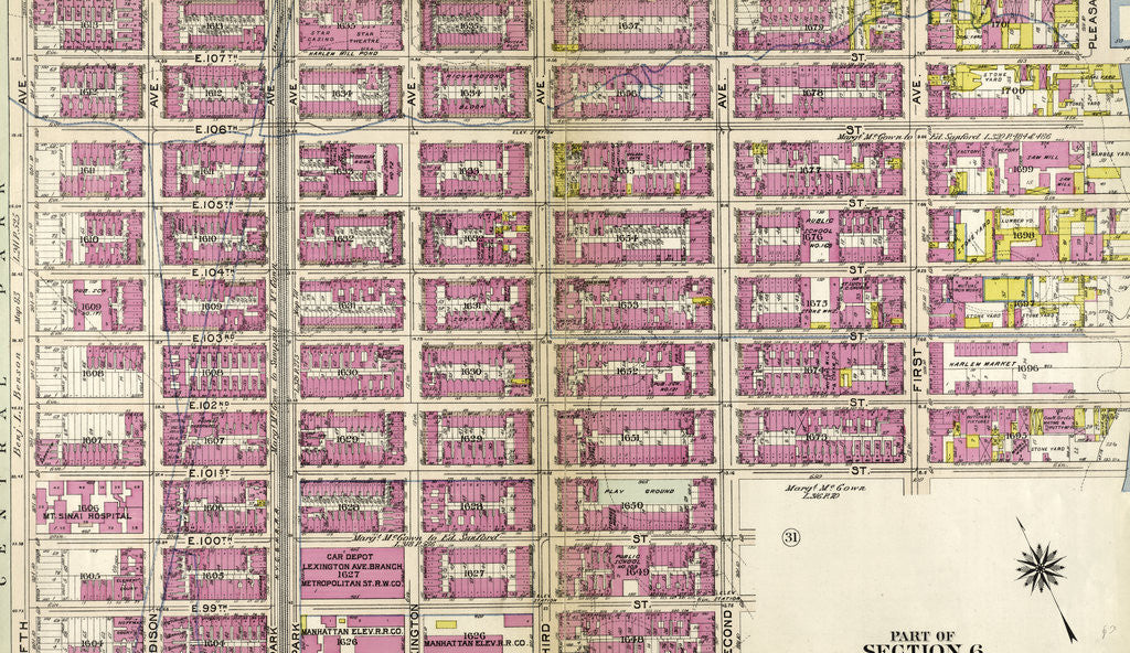 Detail of Part of Section 6: New York City by Anonymous