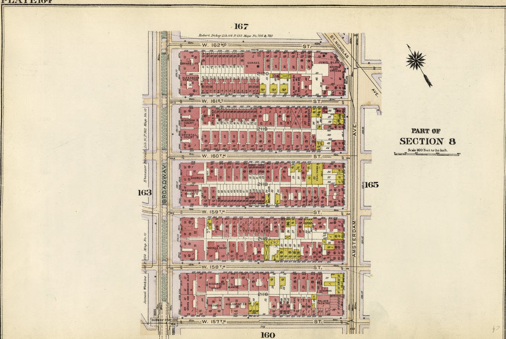 Detail of Bounded by W. 162nd Street, Amsterdam Avenue, W. 157th Street and Broadway, New York by Anonymous