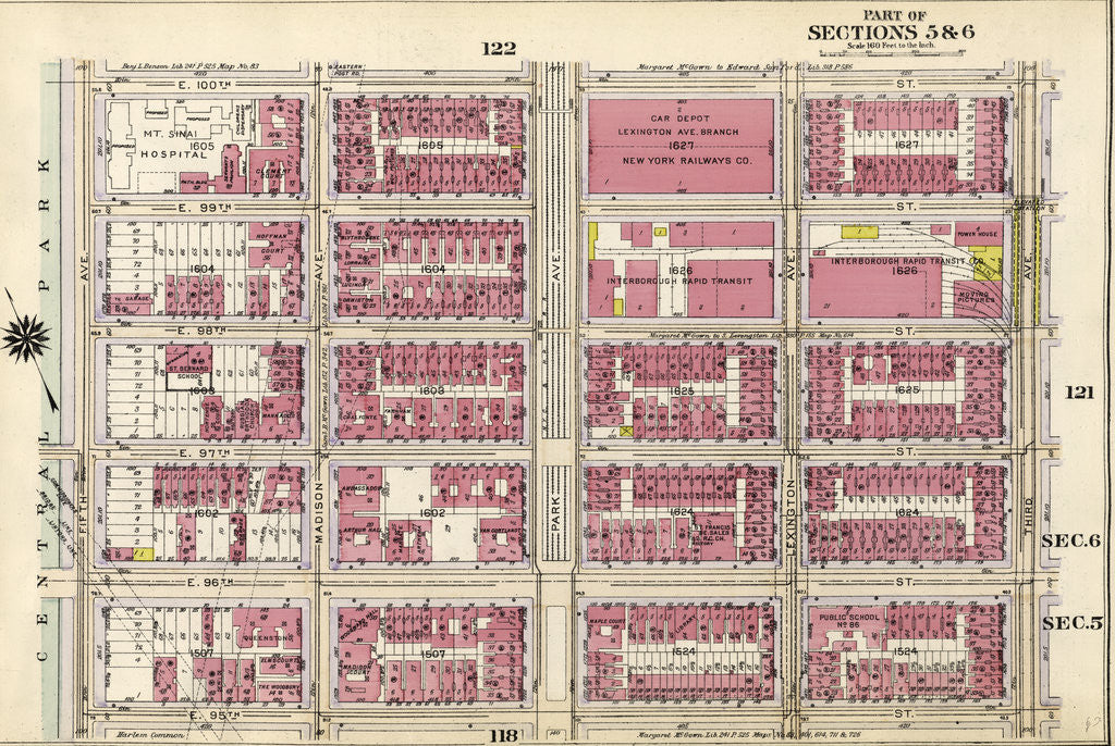 Detail of Part of Sections 5 & 6: New York by Anonymous