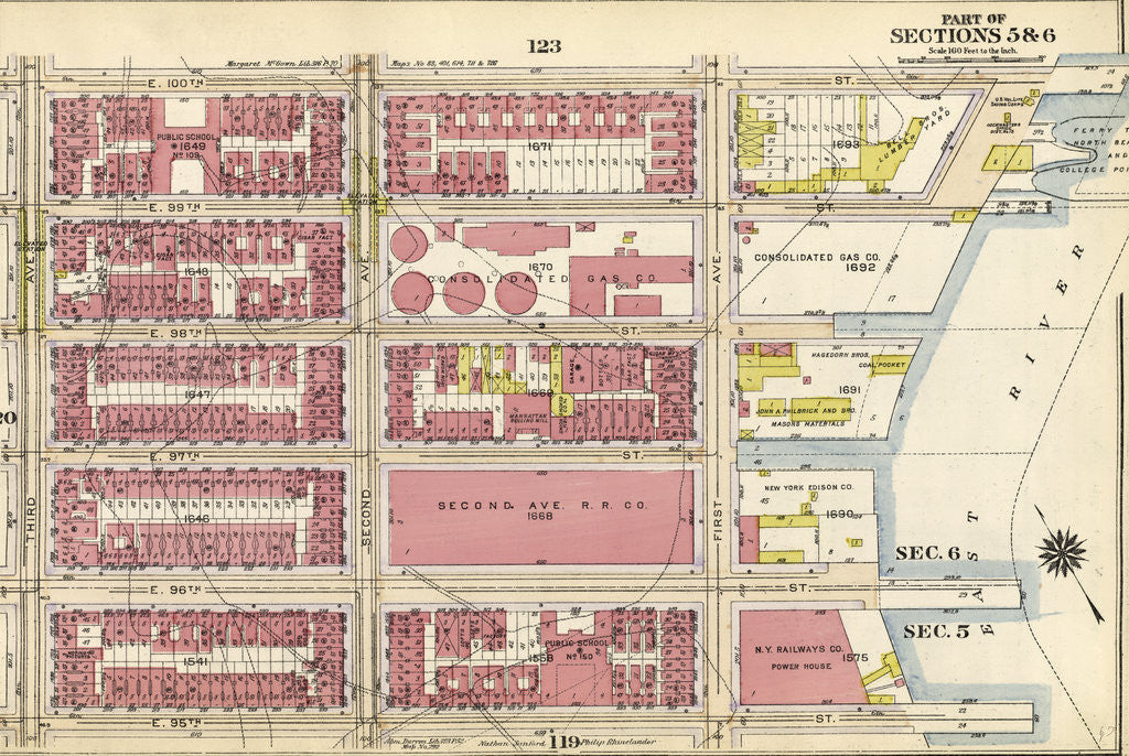 Detail of Part of Sections 5 & 6: New York by Anonymous