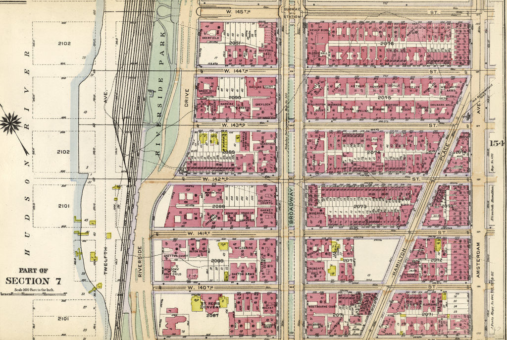 Detail of Part of Section 7: New York by Anonymous