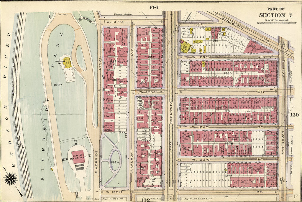 Detail of Part of Section 7: New York by Anonymous