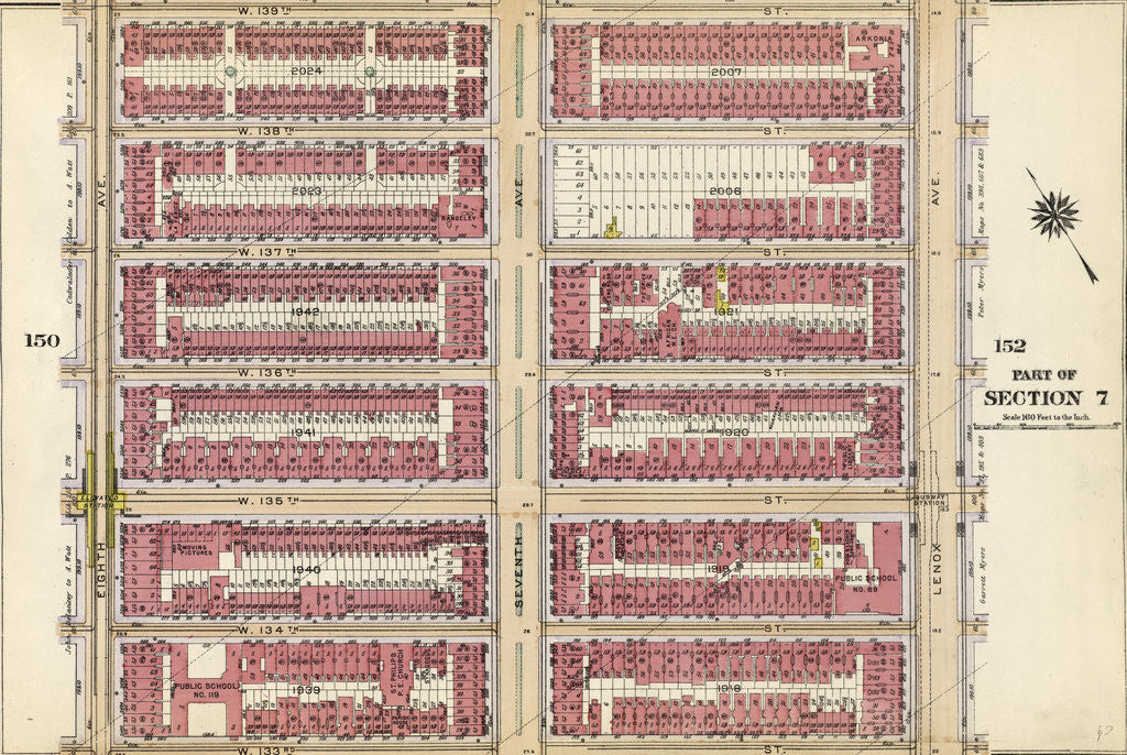 Detail of Part of Section 7: New York by Anonymous