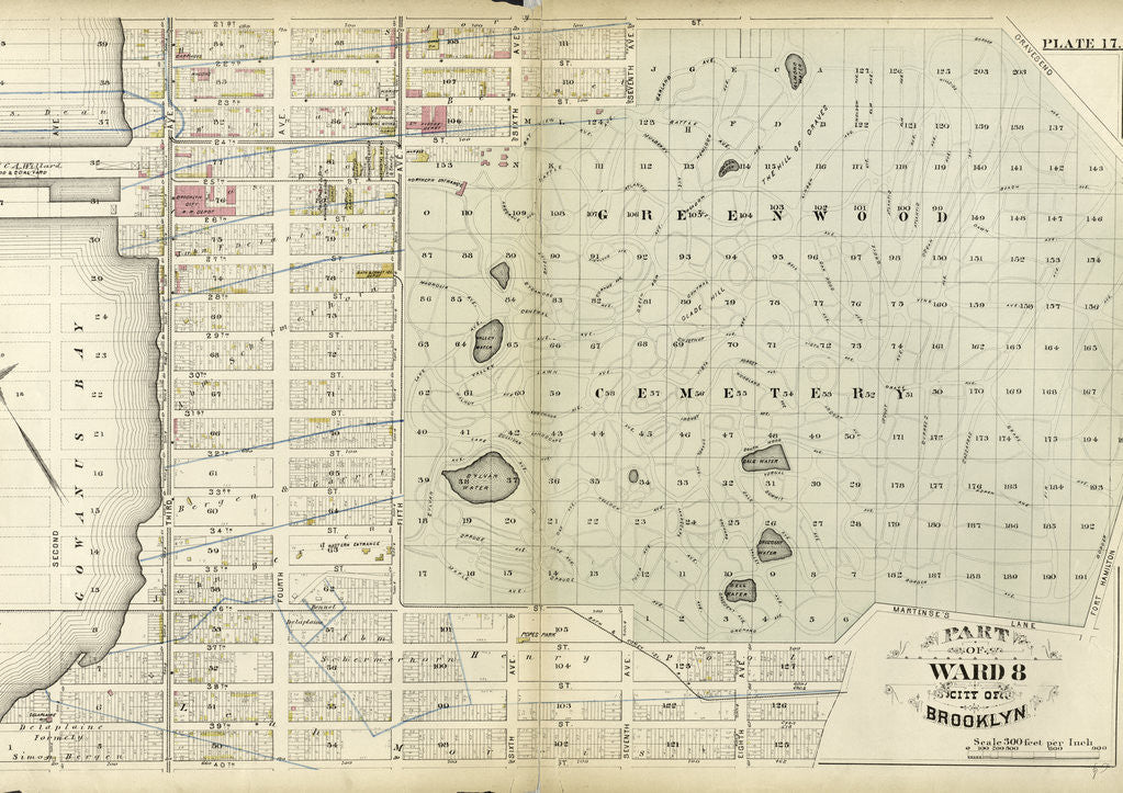 Detail of Part of Ward 8 City of Brooklyn, New York by Anonymous