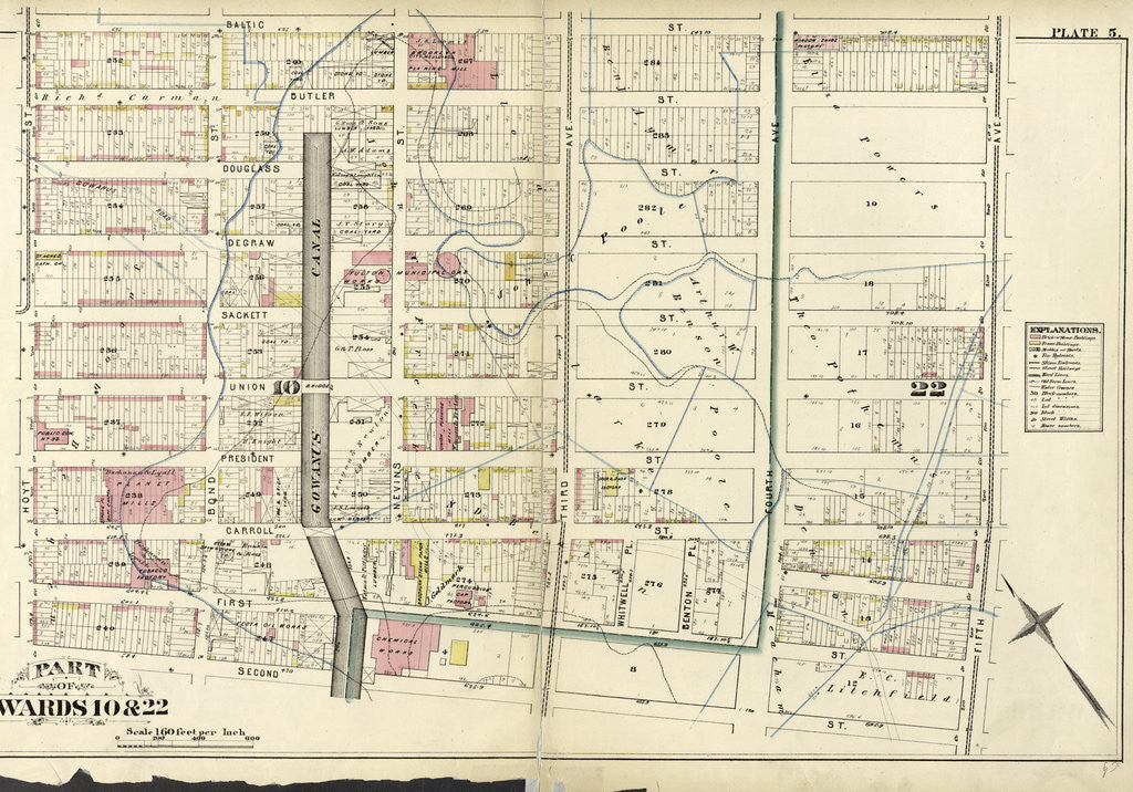 Detail of Part of Wards 10 & 22, New York by Anonymous