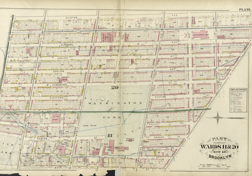 Detail of Part of Wards 11 & 20 City of Brooklyn, New York by Anonymous