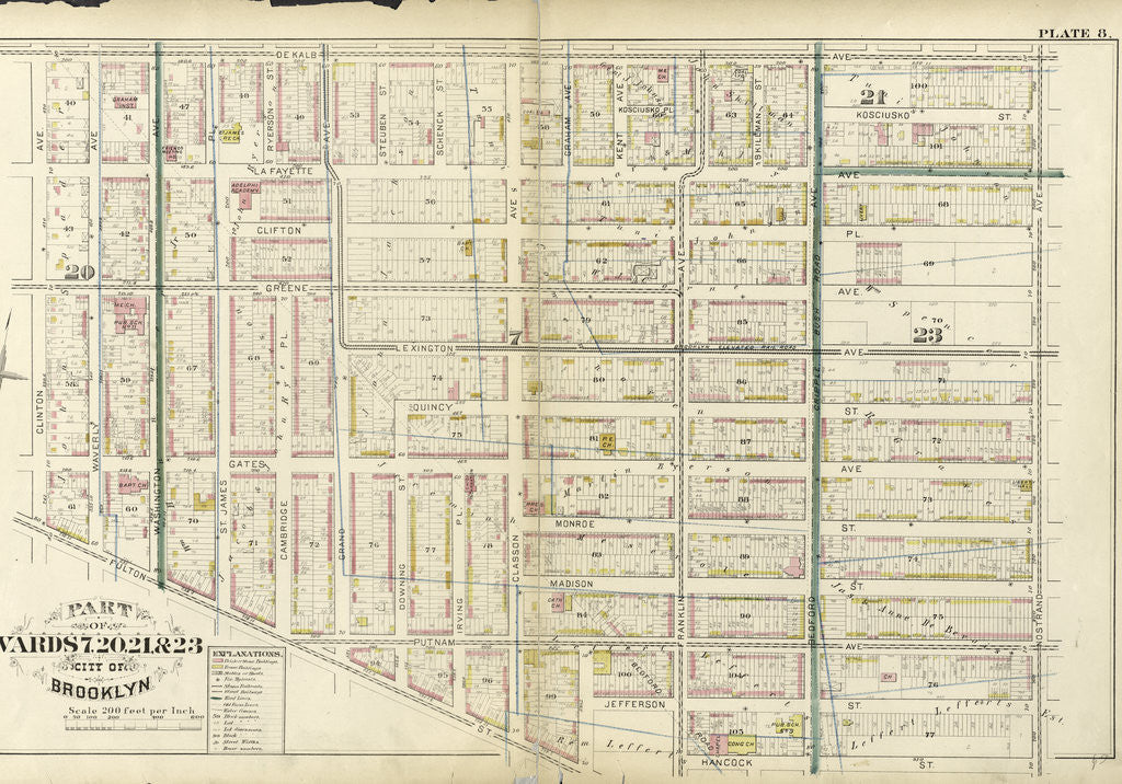 Detail of Part of Wards 7, 20, 21& 23. City of Brooklyn, New York by Anonymous