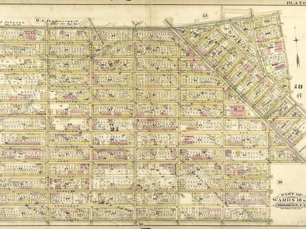 Detail of Part of Wards 18 & 21. Brooklyn, N.Y by Anonymous