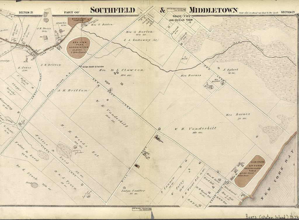 Detail of Part of Southfield & Middletown, New York by Anonymous