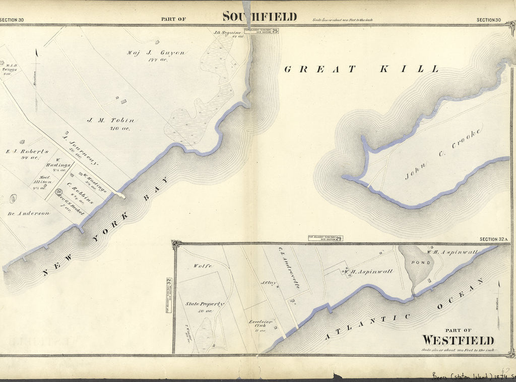 Detail of Part of Southfield, New York by Anonymous