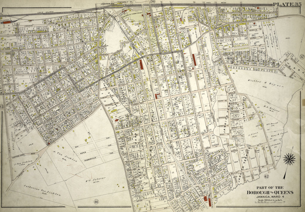 Detail of Part of the Borough of Queens, Jamaica, Ward 4, New York by Anonymous