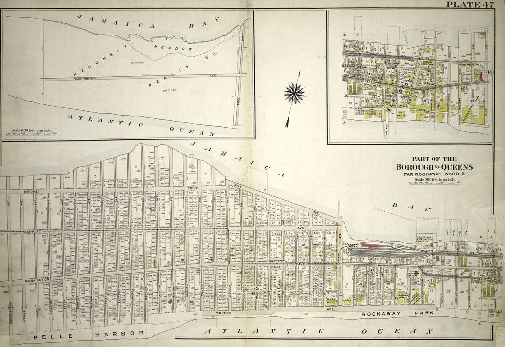 Detail of Part of the Borough of Queens, Far Rockaway, Ward 5, New York by Anonymous