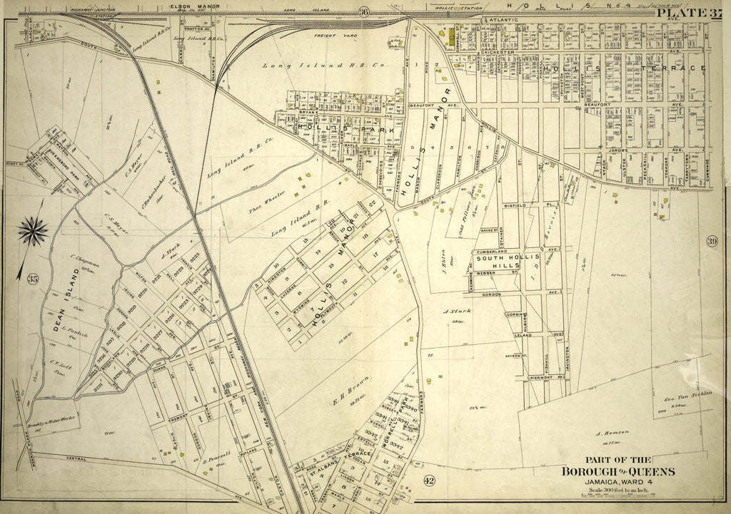 Detail of Part of the Borough of Queens, Jamaica, Ward 4, New York by Anonymous