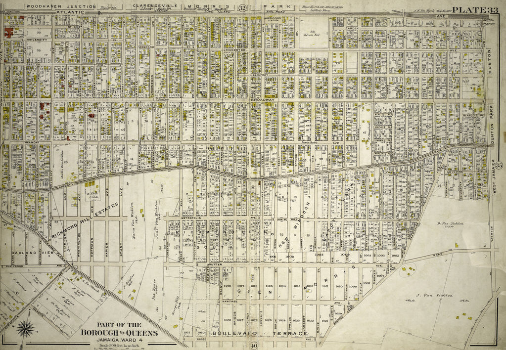 Detail of Part of the Borough of Queens, Jamaica, Ward 4, New York by Anonymous