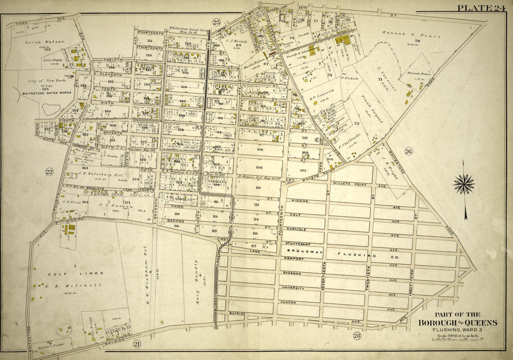 Detail of Part of the Borough of Queens, Flushing, Ward 3, New York by Anonymous