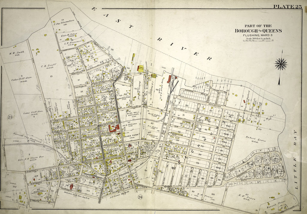 Detail of Part of the Borough of Queens, Flushing, Ward 3, New York by Anonymous