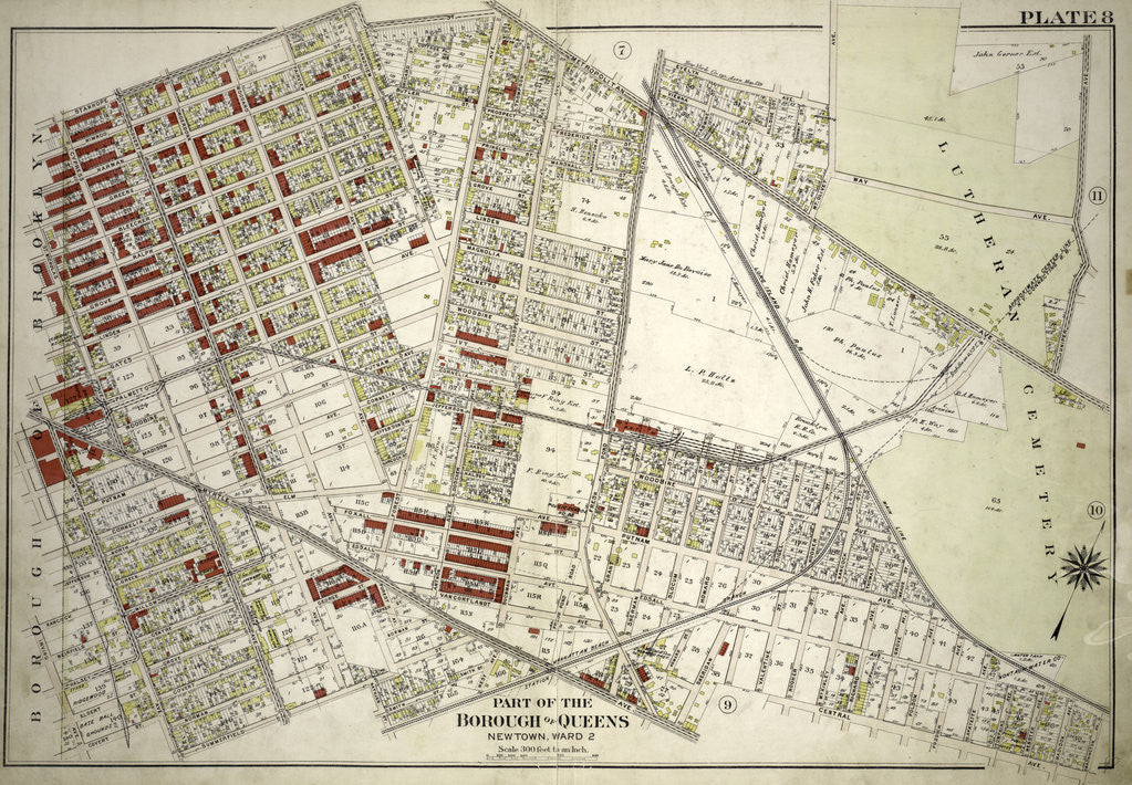 Detail of Part of the Borough of Queens, New town, Ward 2, New York by Anonymous